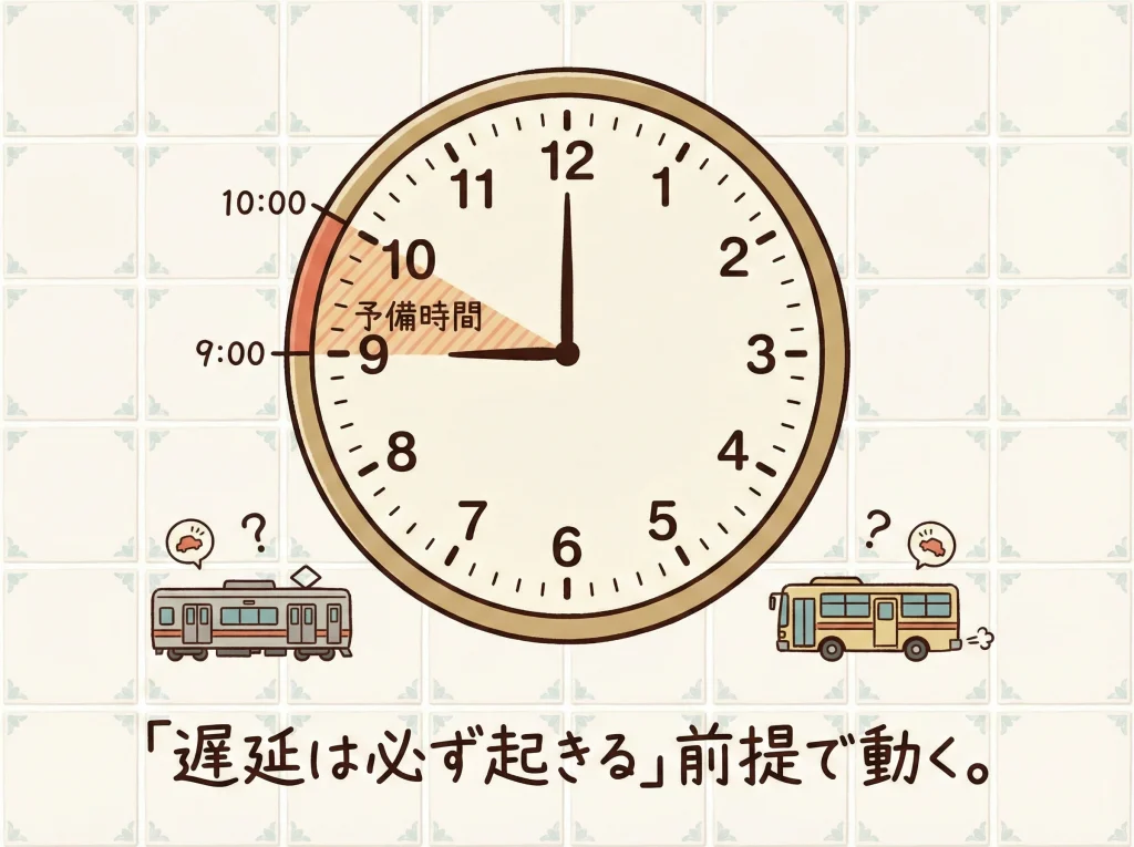 ストライキと交通遅延の備え