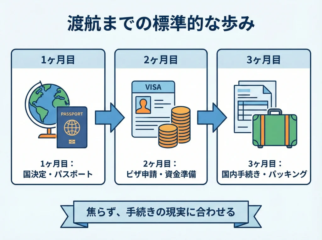 準備期間2〜3ヶ月の現実