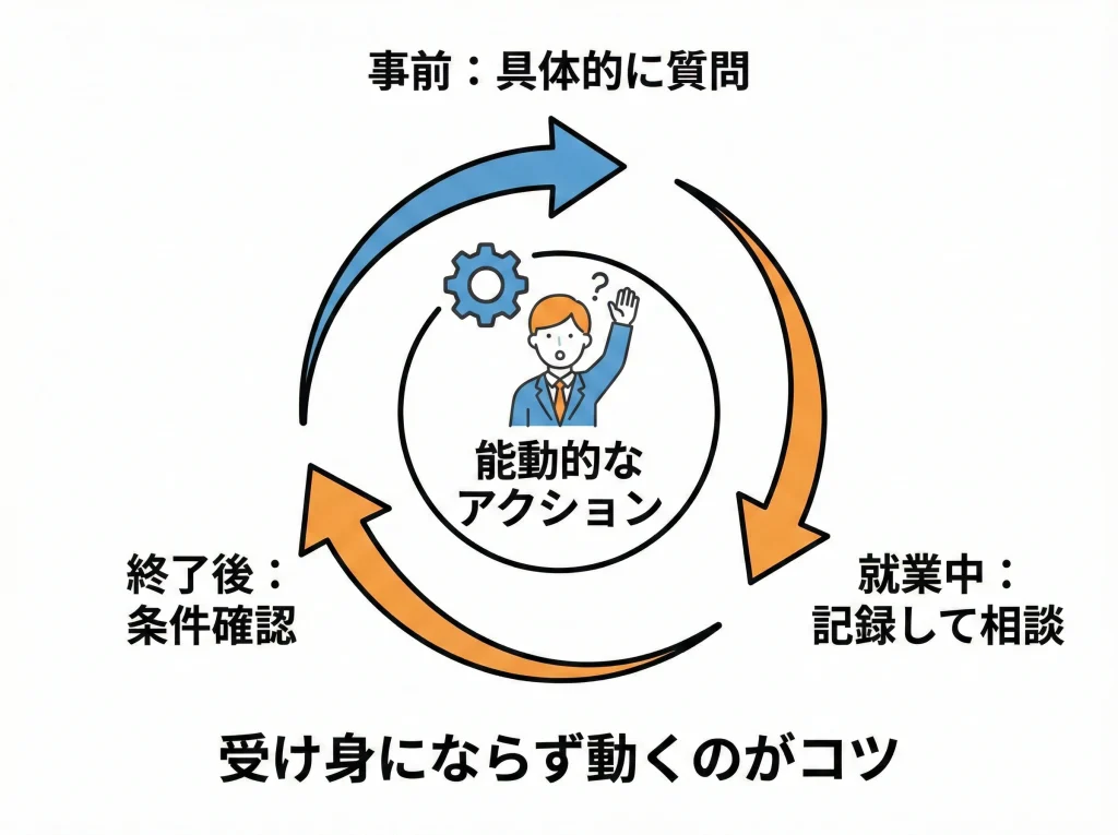 サポート体制(事前・就業中・アフターケア)