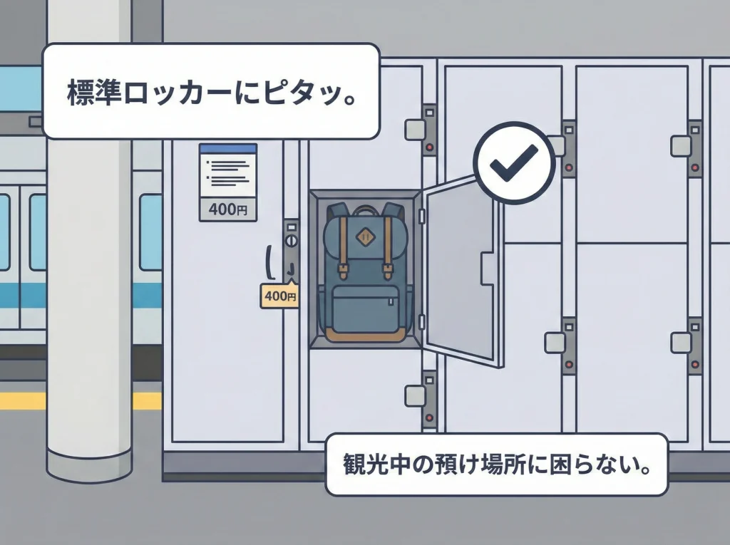 400円コインロッカー対応