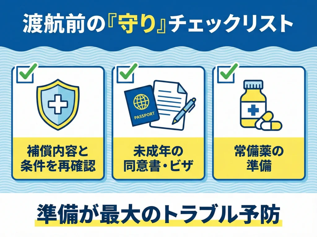 保険・ビザも事前準備