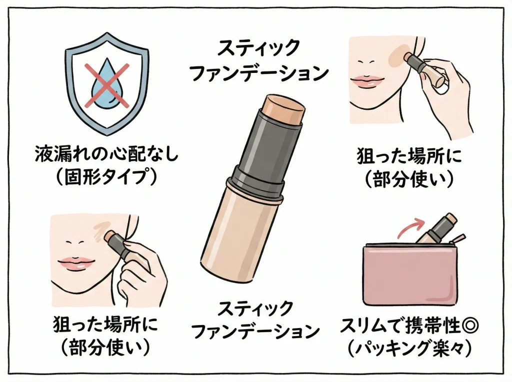 携帯スティックファンデーション