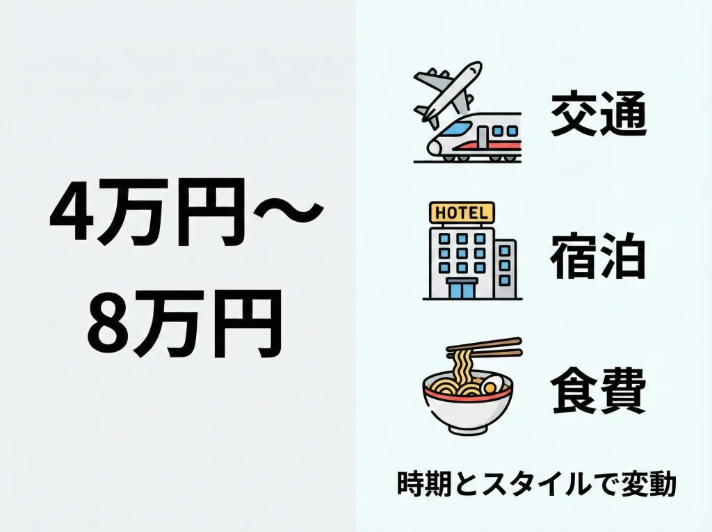 福岡旅行2泊3日費用の相場