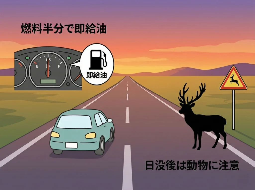 知床・阿寒湖・釧路は給油に注意