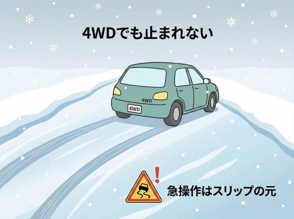 冬の雪道は4WDが必須