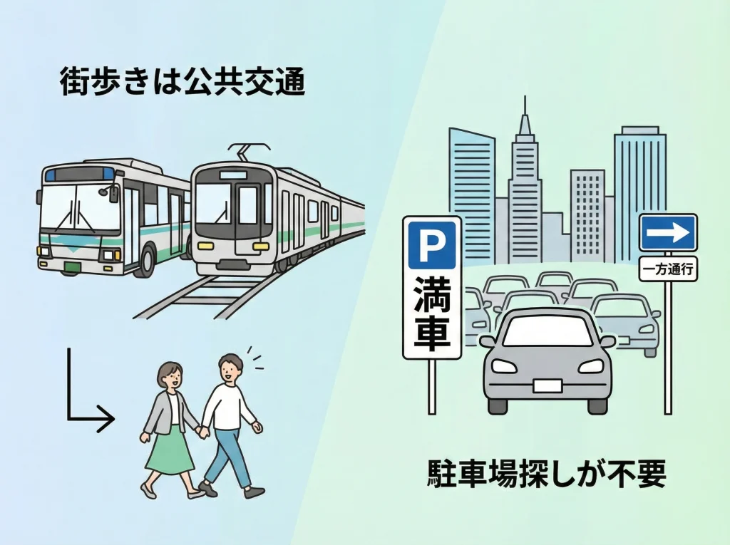 札幌・小樽・函館は車なし