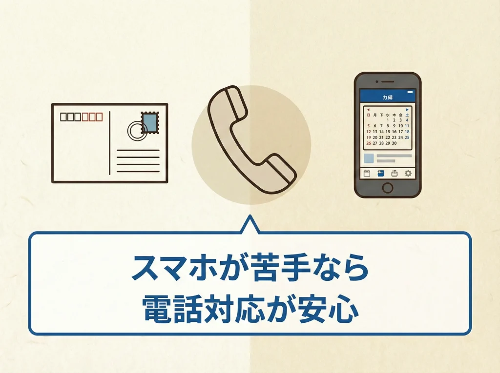 はがき・電話・ネット予約