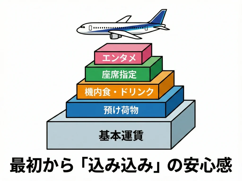 フルサービス便は高い
