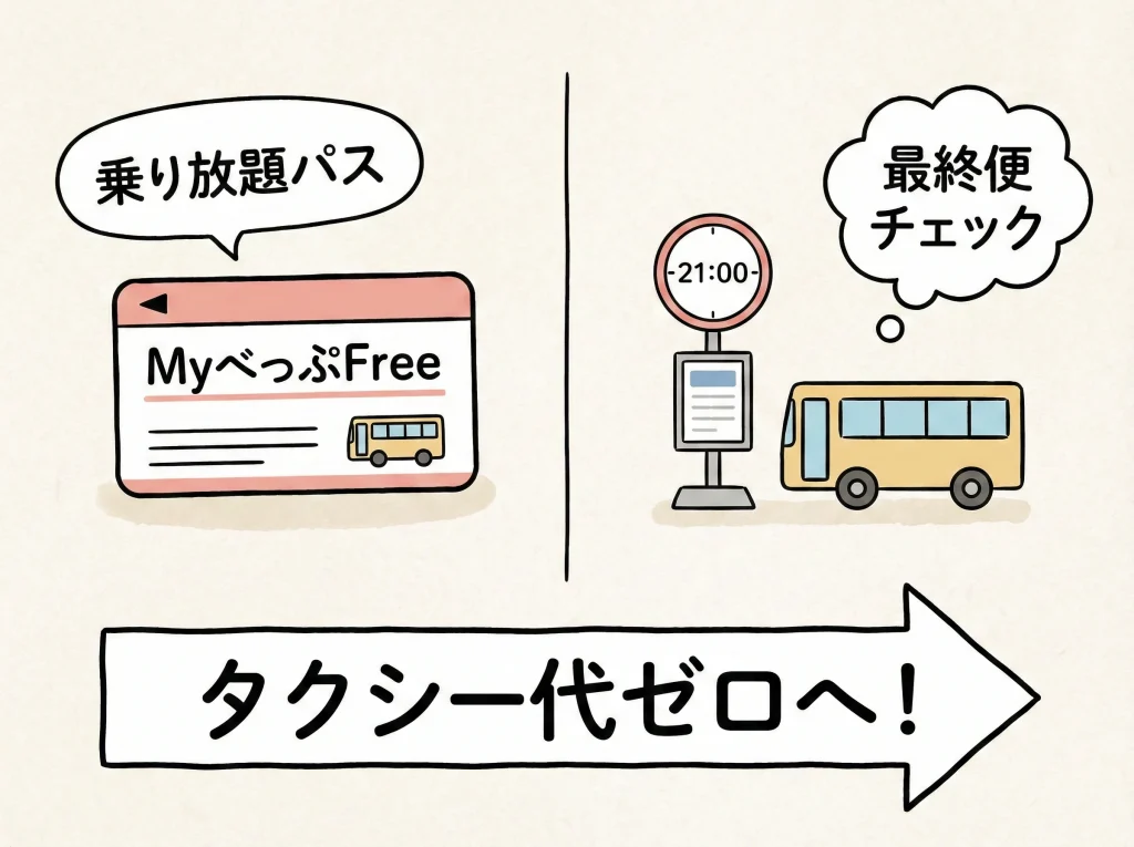 車なしは観光列車とMyべっぷFree