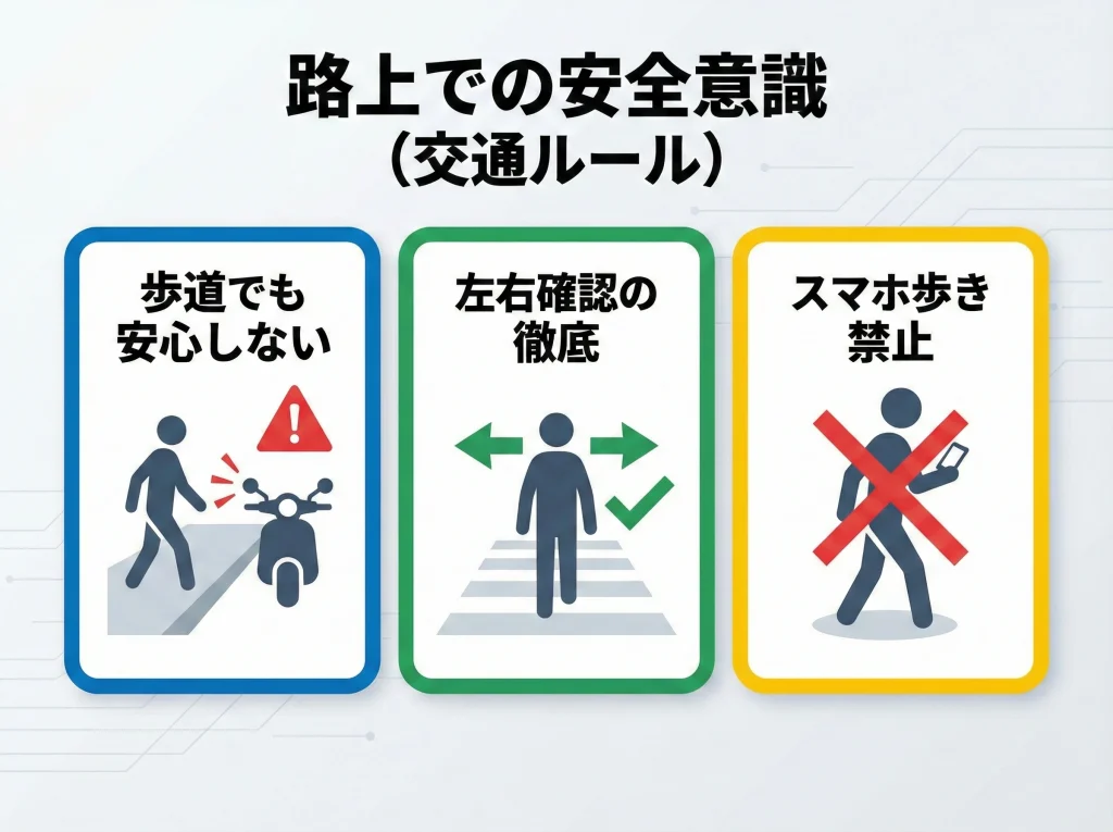 治安は良いが交通事故には注意