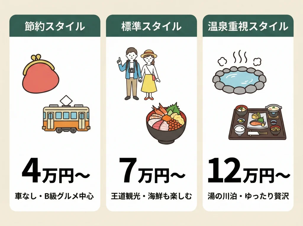 函館旅行2泊3日の予算まとめ