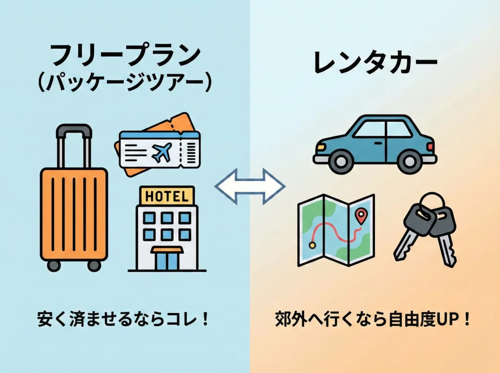 フリープランとレンタカー比較