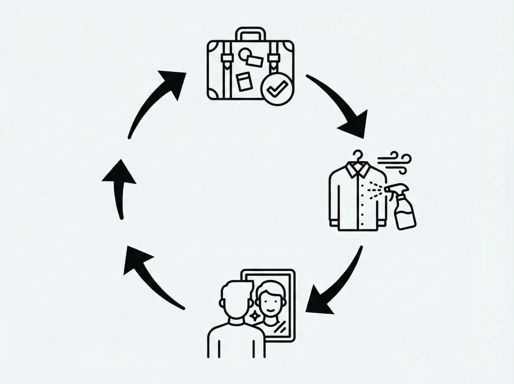 一泊旅行で同じ服を賢く実践