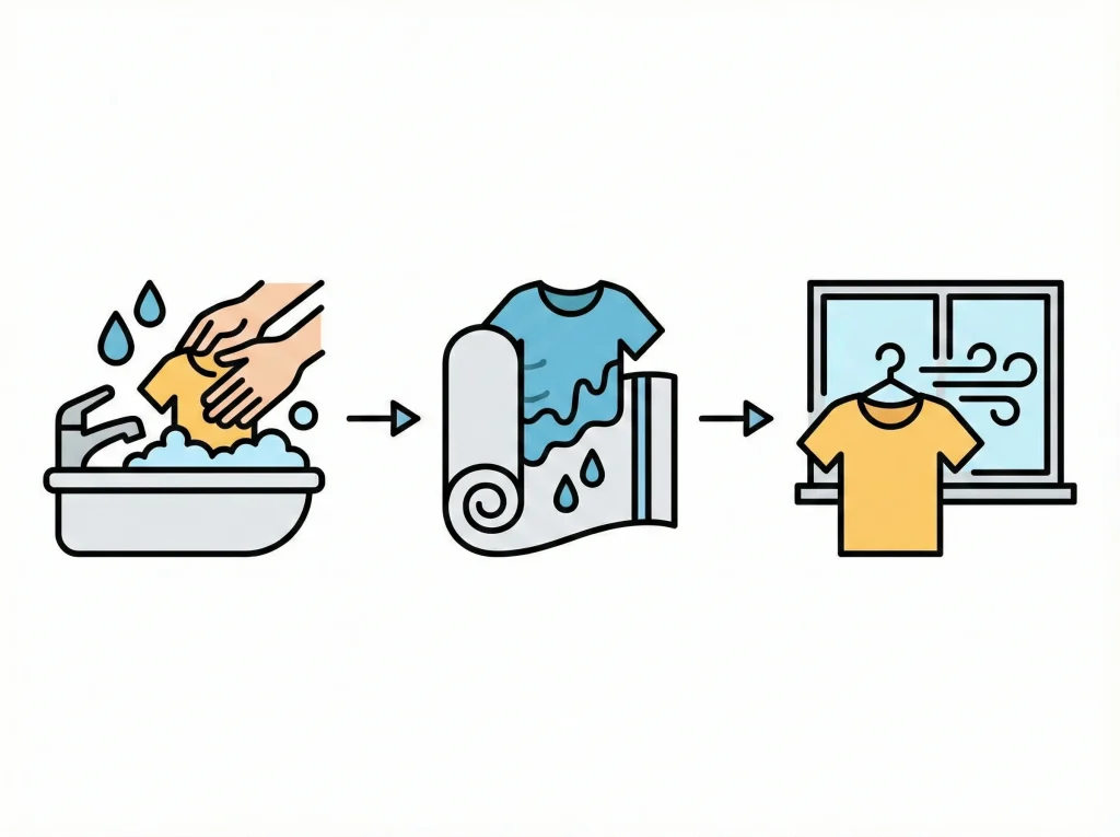 ホテルで洗濯と部屋干し