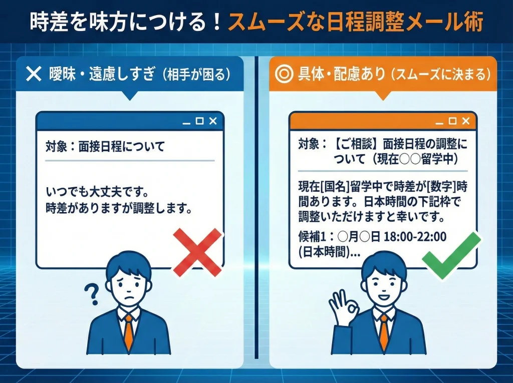 オンライン面接と時差調整