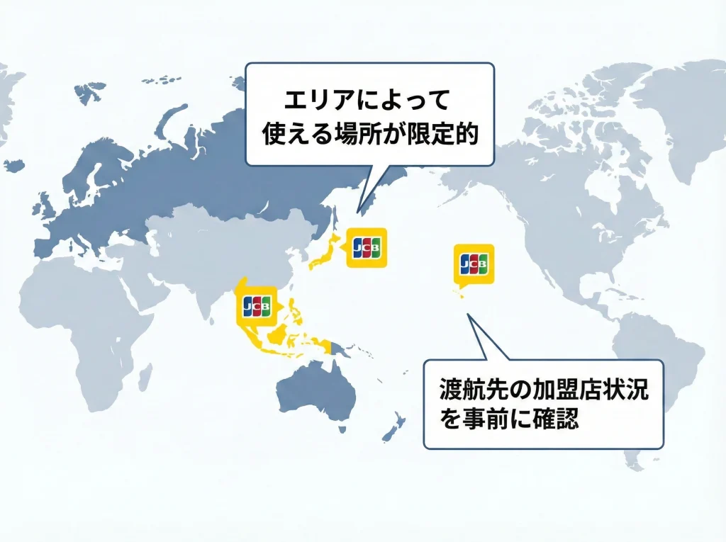 JCBが強い国と弱い国
