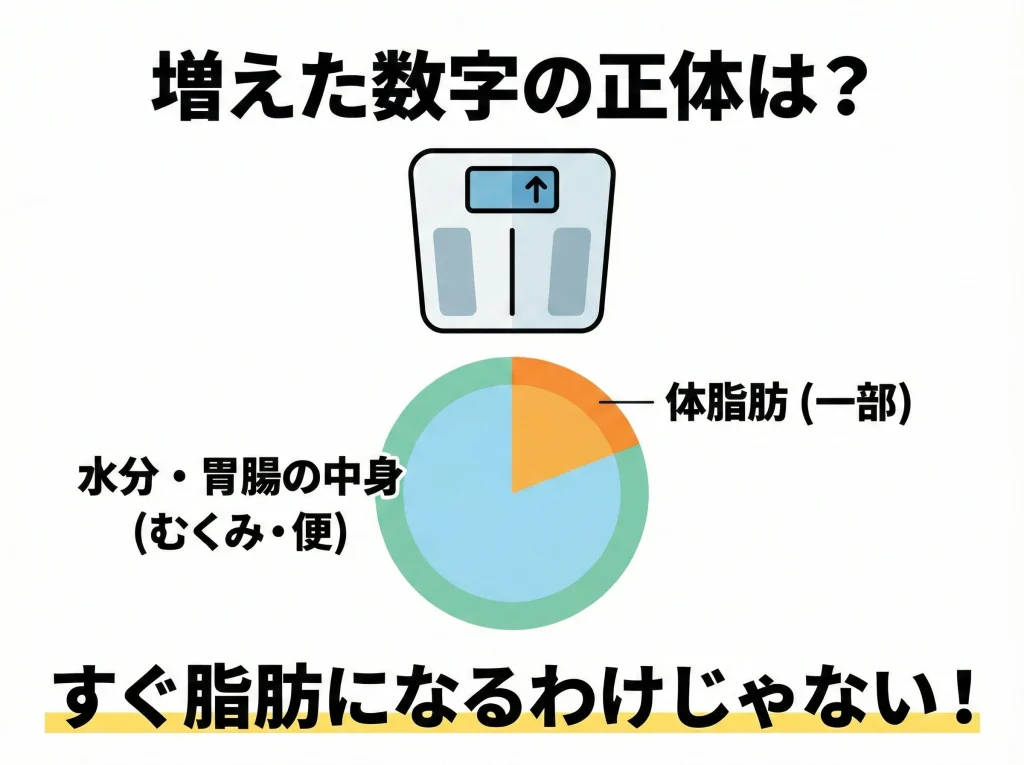 旅行太りは一時的体重増加