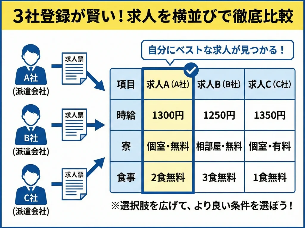 複数登録2〜3社戦略