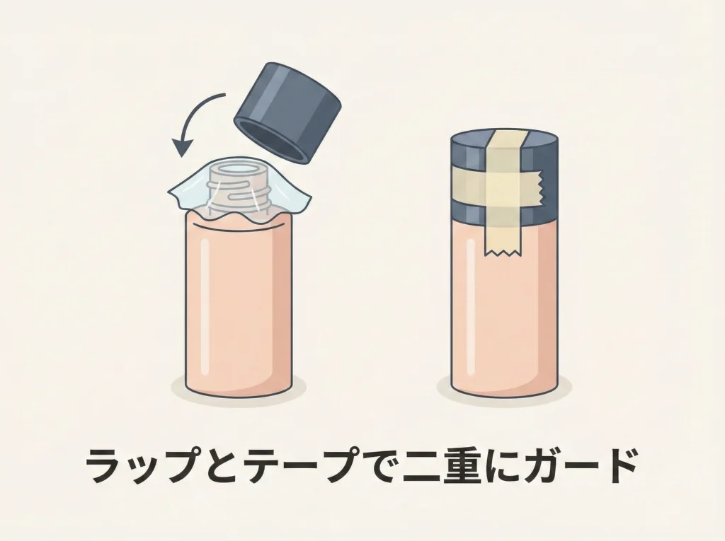 気圧差の液漏れとテープ