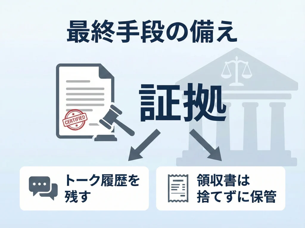 未払い時の内容証明・少額訴訟