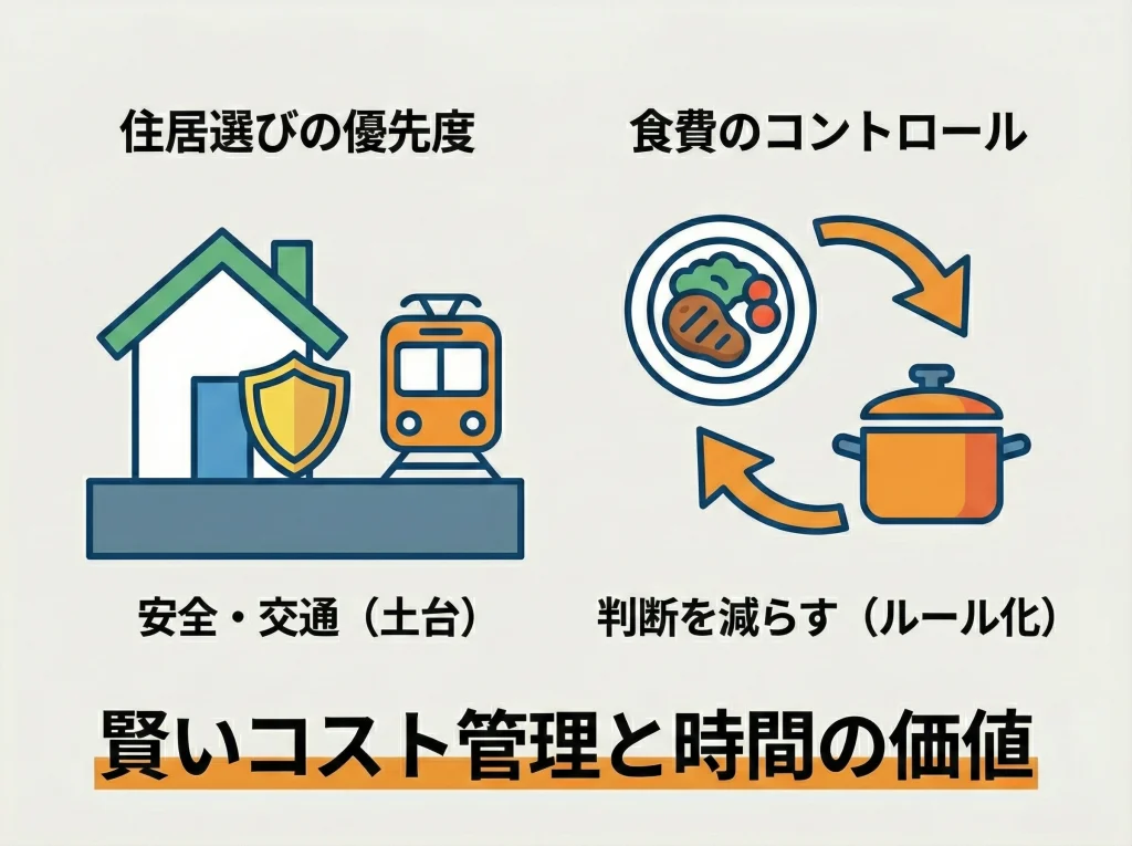生活費を抑える住居と食費
