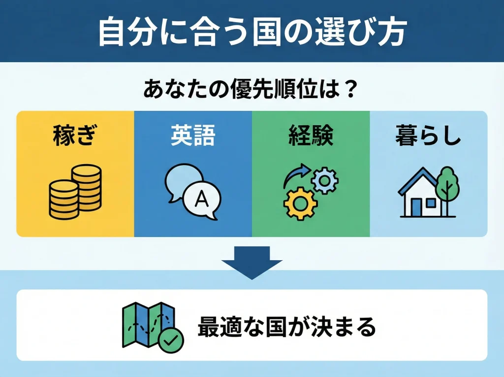 ワーホリで仕事見つけやすい国まとめ