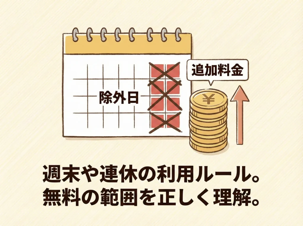 除外日と追加料金の注意