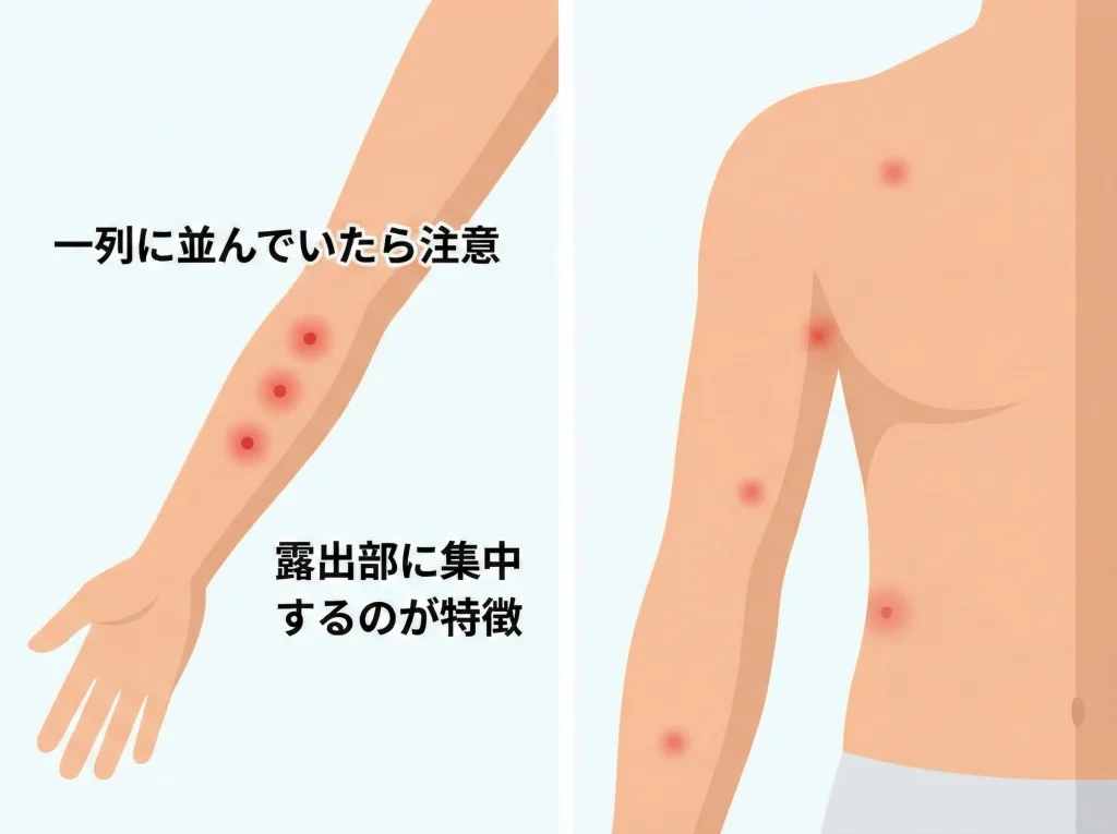 刺され跡とダニの違い
