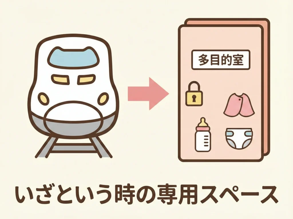 新幹線多目的室で授乳