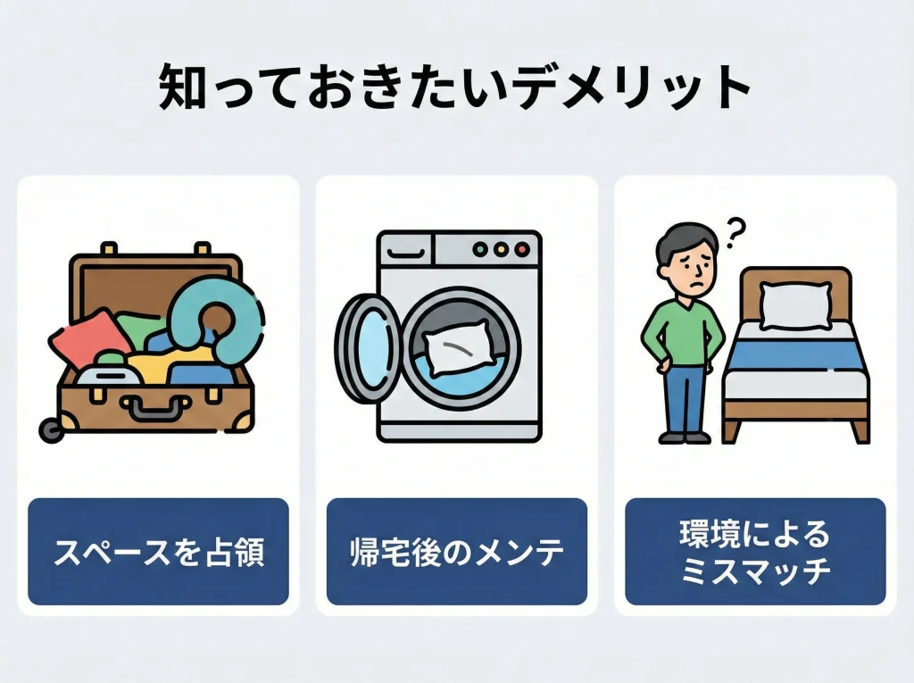 旅行枕持参のデメリット
