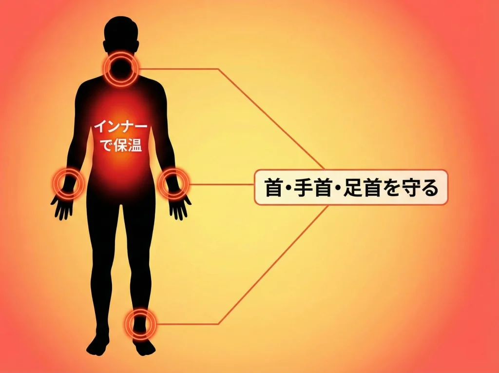 冬はヒートテックで防寒