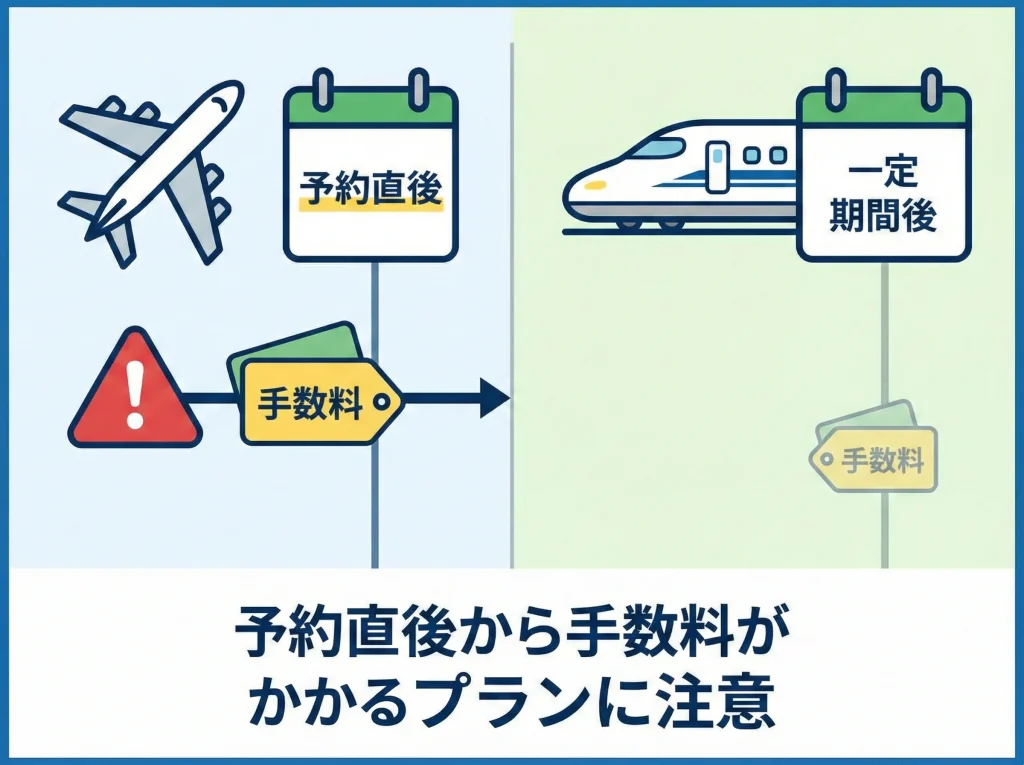 JRと飛行機のキャンセル料