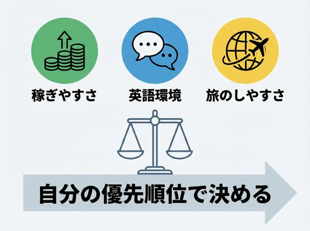 協定国とおすすめ国選び