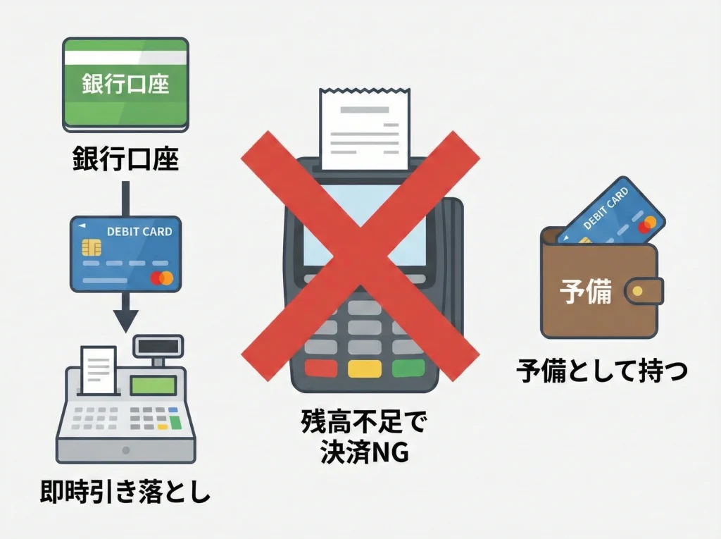 デビットカードの注意点