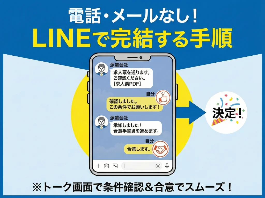 LINE完結で応募する方法
