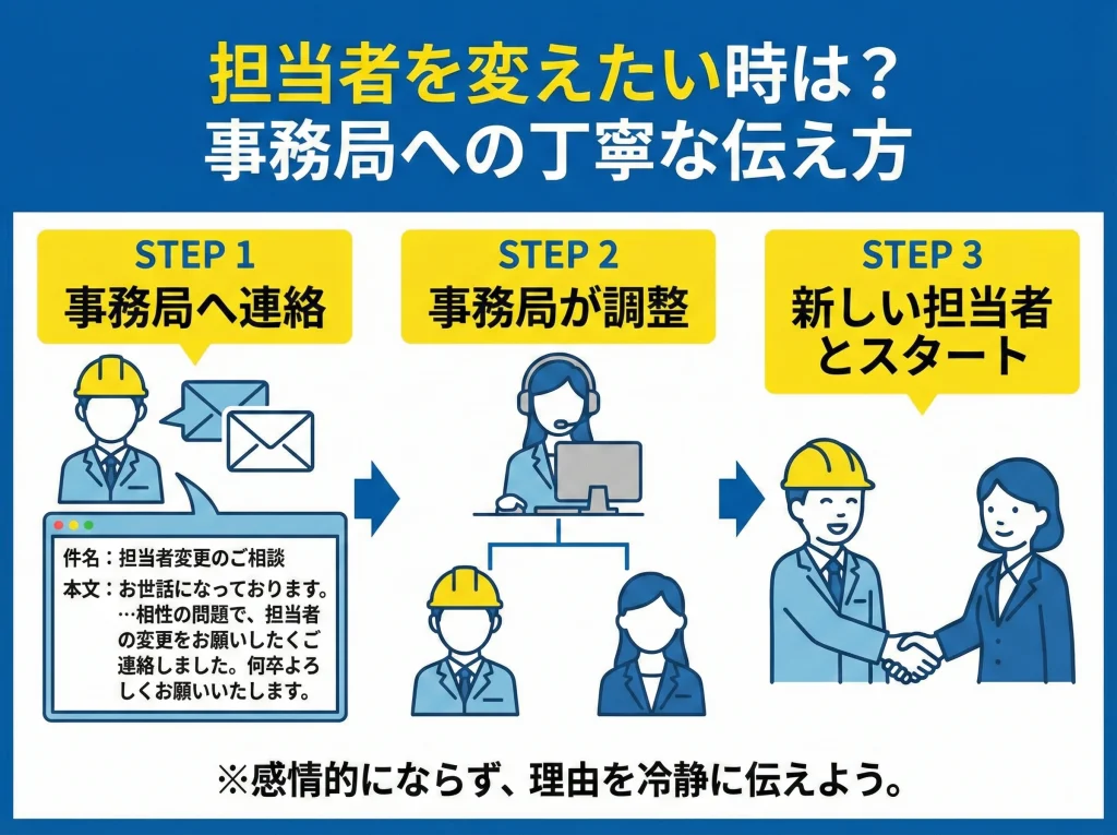 担当変更の依頼方法