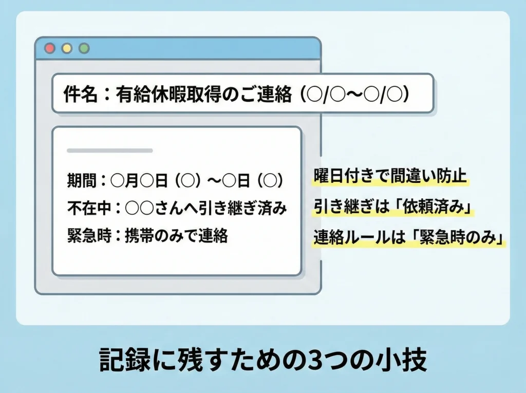 メール例文の件名と本文