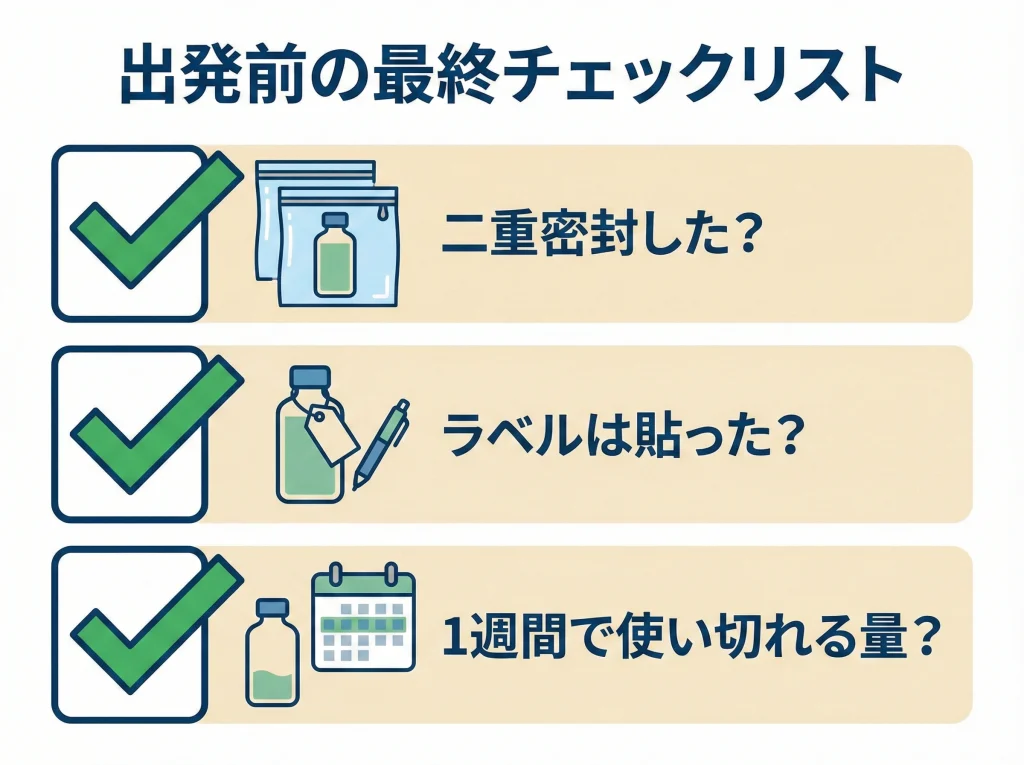 詰め替え要点と衛生管理