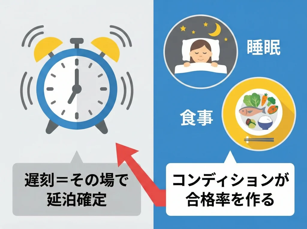 体調管理と遅刻ゼロ運用