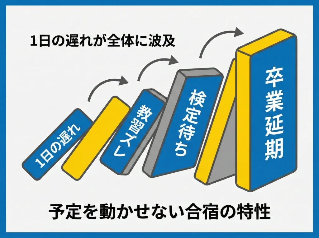 スケジュールの予備日なし