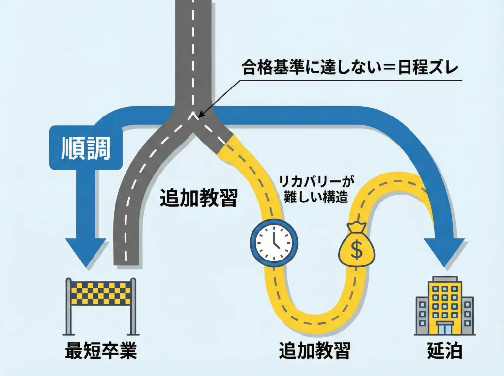 乗り越しで延泊が確定