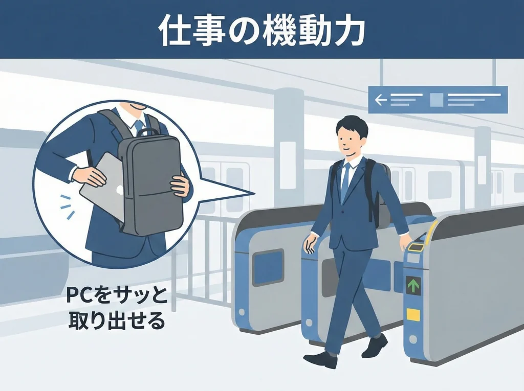 出張はビジネスリュックも