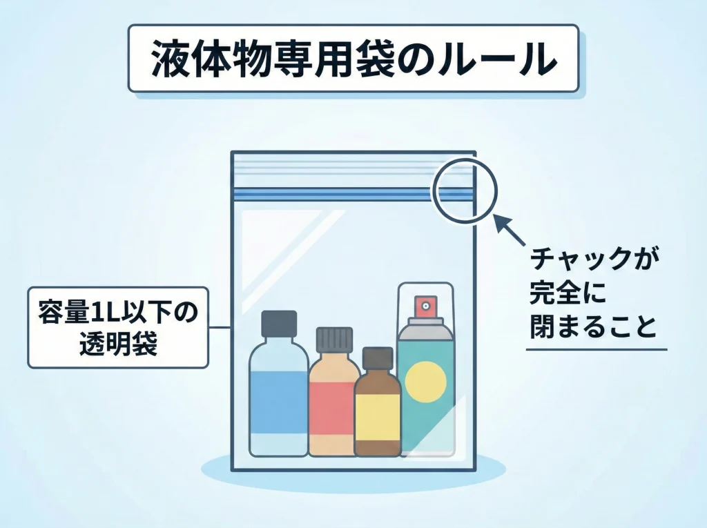 透明袋1Lとジップロック