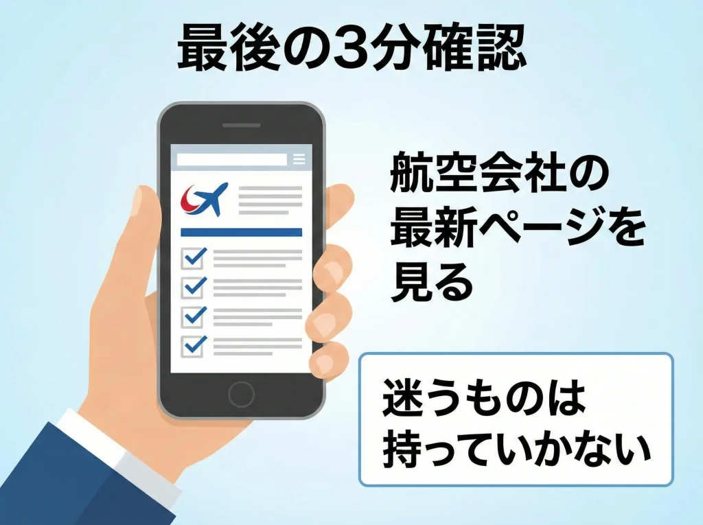 出発前にやることを「3分」で終わらせる