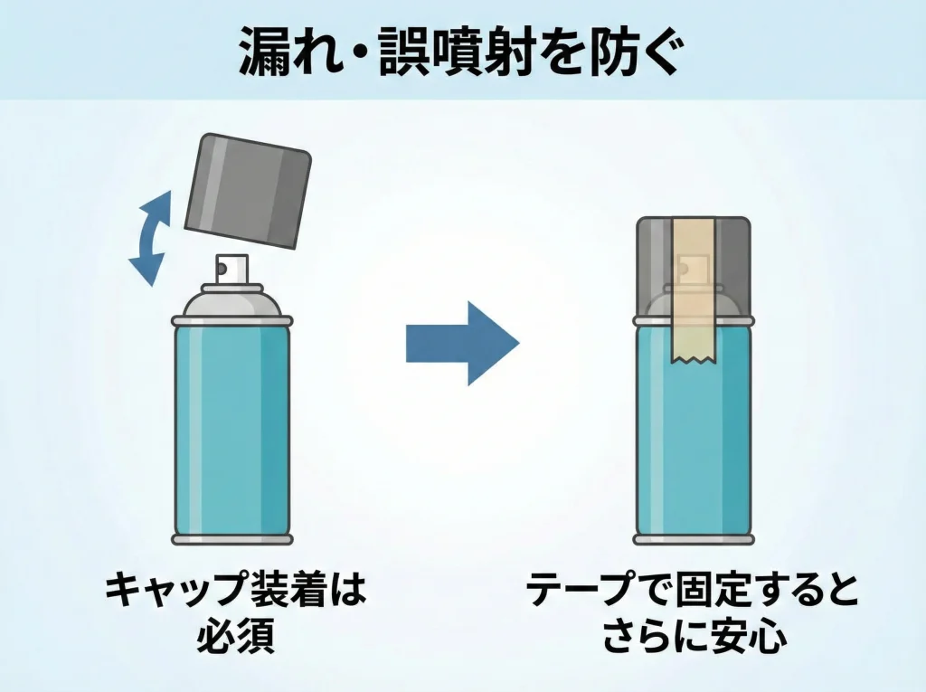 キャップで噴射弁を保護