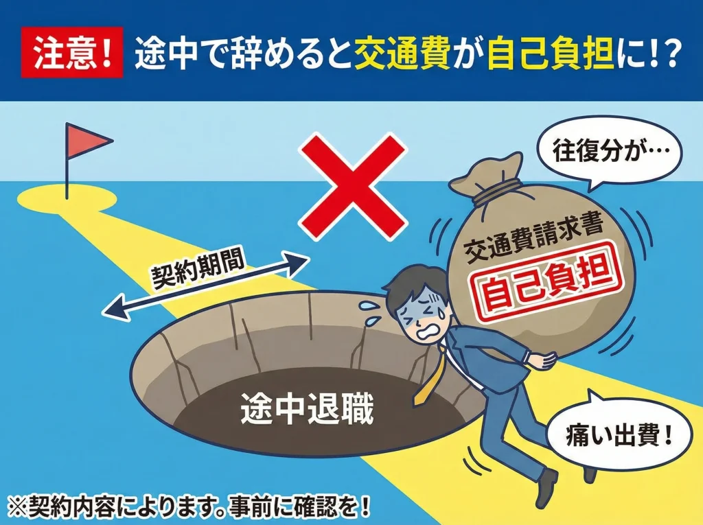 途中退職の違約リスク