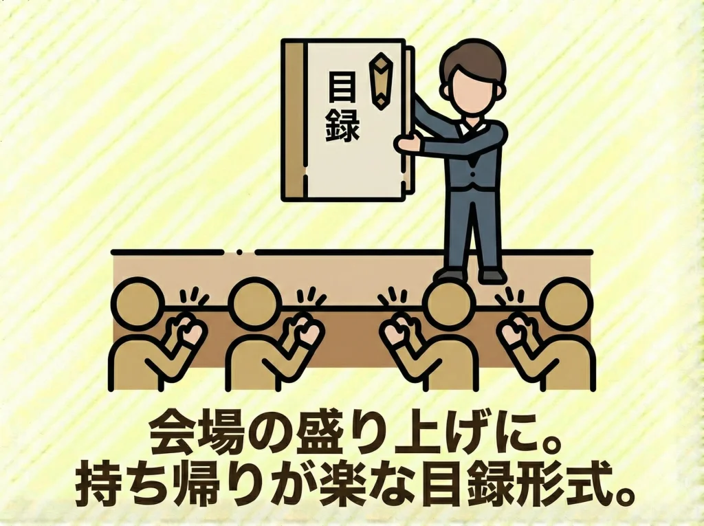 法人景品は目録パネル