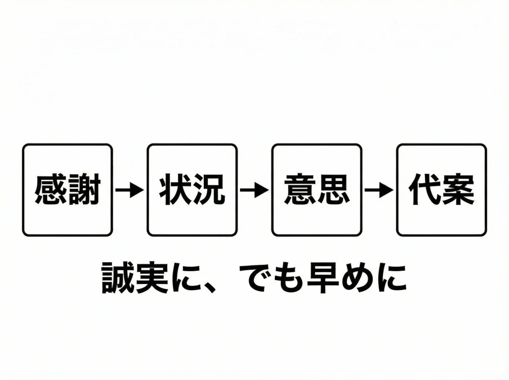 断りは早めに伝える