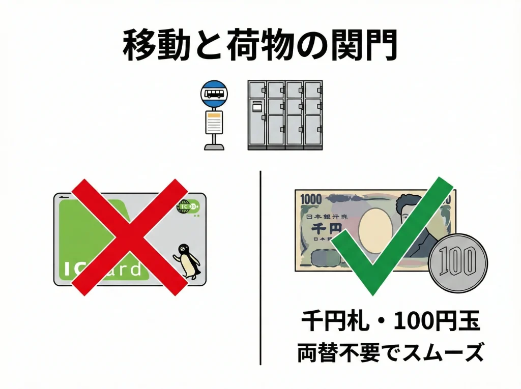 路線バスとコインロッカー