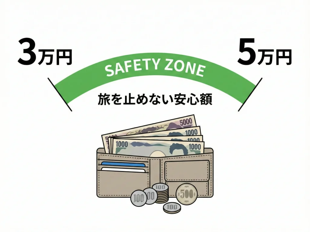 現金の目安は3万から5万